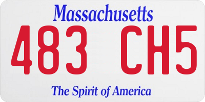 MA license plate 483CH5