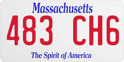 MA license plate 483CH6