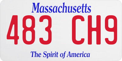 MA license plate 483CH9