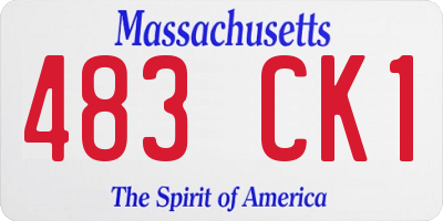 MA license plate 483CK1