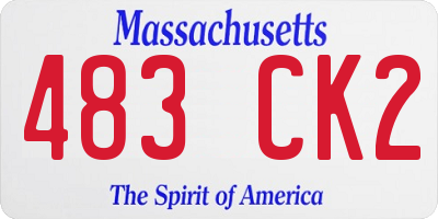 MA license plate 483CK2