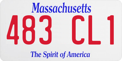MA license plate 483CL1