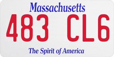 MA license plate 483CL6