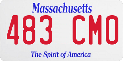 MA license plate 483CM0