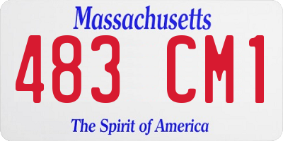 MA license plate 483CM1