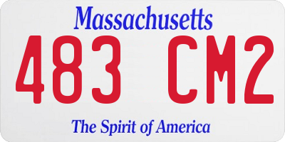 MA license plate 483CM2