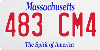 MA license plate 483CM4