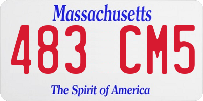 MA license plate 483CM5
