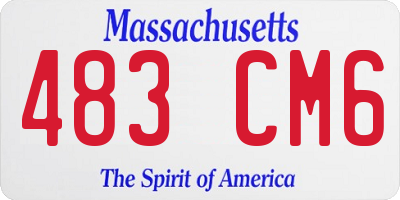 MA license plate 483CM6