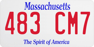 MA license plate 483CM7