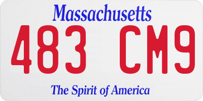 MA license plate 483CM9