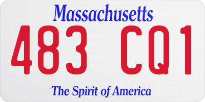 MA license plate 483CQ1