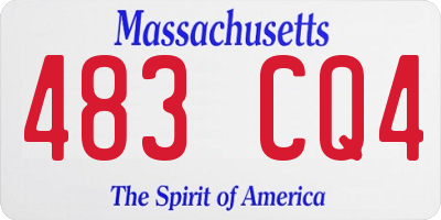 MA license plate 483CQ4