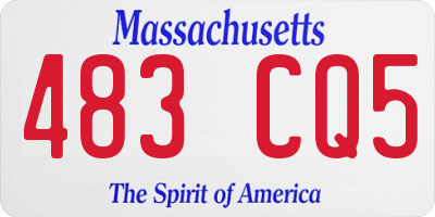 MA license plate 483CQ5