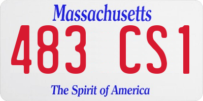 MA license plate 483CS1