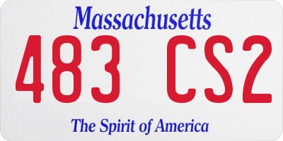 MA license plate 483CS2