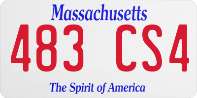MA license plate 483CS4