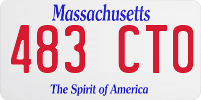 MA license plate 483CT0