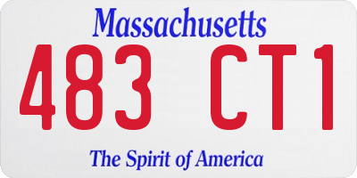 MA license plate 483CT1
