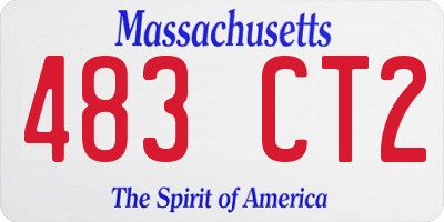 MA license plate 483CT2