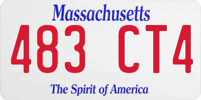 MA license plate 483CT4