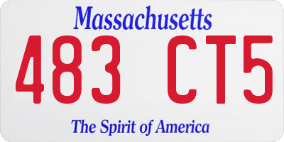 MA license plate 483CT5