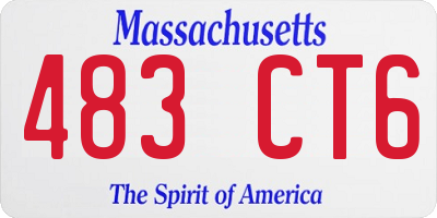 MA license plate 483CT6