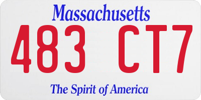 MA license plate 483CT7