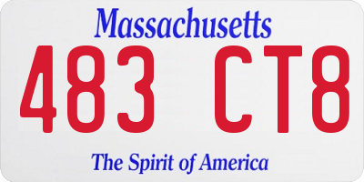 MA license plate 483CT8