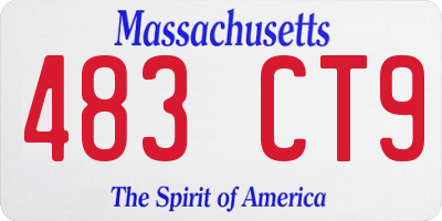 MA license plate 483CT9