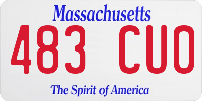 MA license plate 483CU0