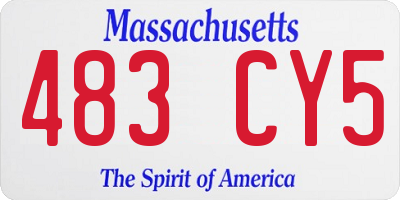 MA license plate 483CY5