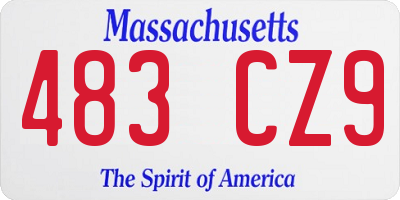 MA license plate 483CZ9