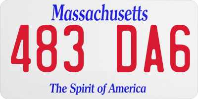 MA license plate 483DA6