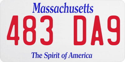 MA license plate 483DA9