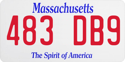 MA license plate 483DB9