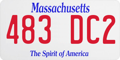 MA license plate 483DC2