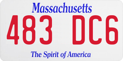 MA license plate 483DC6