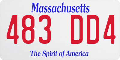 MA license plate 483DD4