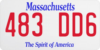 MA license plate 483DD6