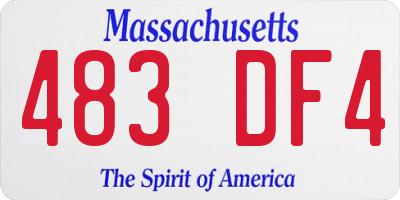 MA license plate 483DF4