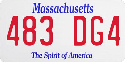 MA license plate 483DG4