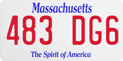MA license plate 483DG6