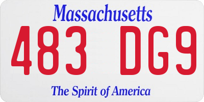 MA license plate 483DG9