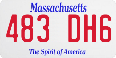 MA license plate 483DH6