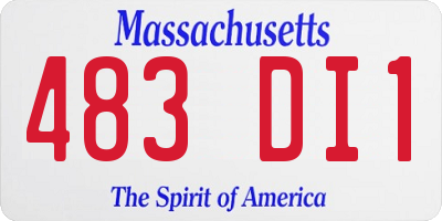 MA license plate 483DI1