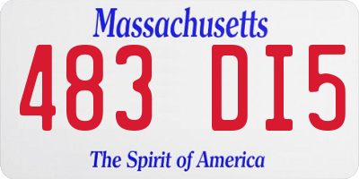 MA license plate 483DI5