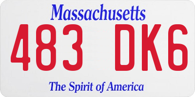 MA license plate 483DK6