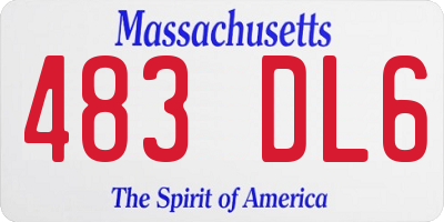 MA license plate 483DL6