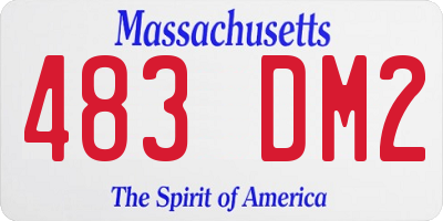 MA license plate 483DM2